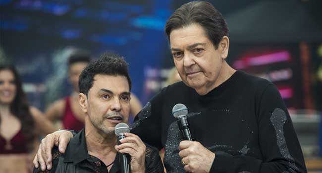 Zezé Di Camargo e Faustão (Foto: Renato Pizzutto/Band TV)