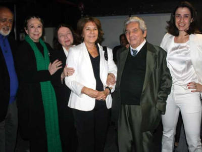 com N&eacute;lida, Fernanda Montenegro e Domingos de Oliveira