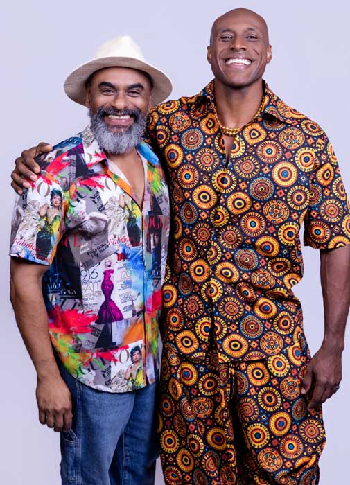 Estilista Hermes Inocencio e o ator Fabio Nascimento (Foto: Daniel Pinheiro @danpinheirofoto)