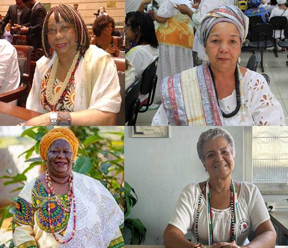 Helena Theodoro, Doné Conceição d'Lissá, Yalorixá Márcia Marçal e Mãe Marilene Mattos Andrade - Algumas das presenças do Fórum (Divulgação)