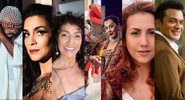 Rodrigo França, Izabela Bicalho, Veralinda Menezes, Marcos Bandeira, Claudia Raia, Clara Santhana e Deo Garcez (Divulgação)