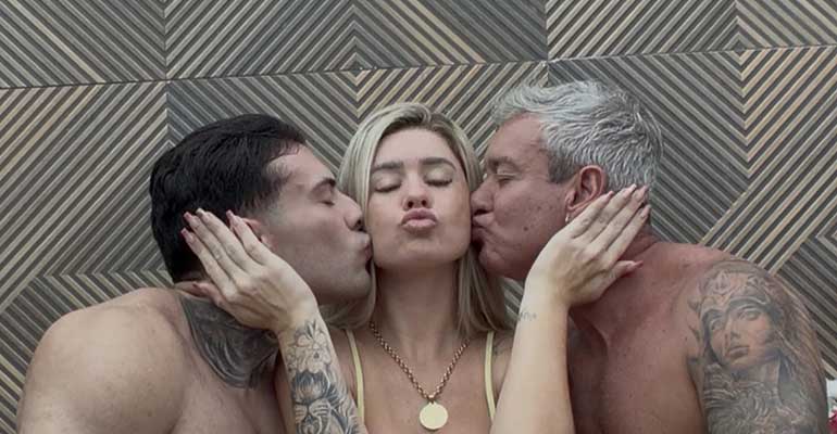 Da esquerda para a direita - Rafa Marttinz, Débora Peixoto, Anderson Peixoto (Divulgação)