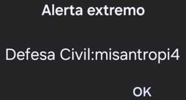 Mensagem foi recebida por volta de 1h30 (Reprodução)