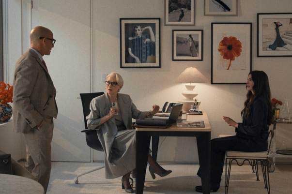 O Diabo Veste Prada 2 Meryl Streep, Anne Hathaway e Stanley Tucci (Divulgação)