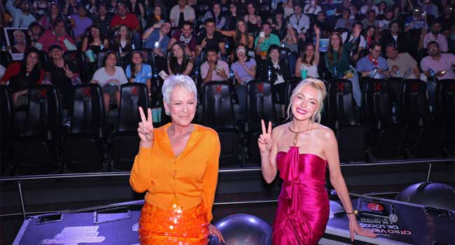 Jamie Lee Curtis e Lindsay Lohan em Première de "Uma Sexta-feira Mais Louca Ainda", no México (Divulgação)