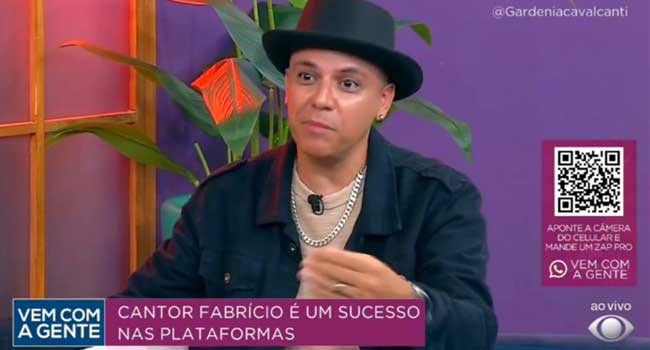 Fabrício Moreno no Programa "Vem Com A Gente", apresentado por Rodrigo Scheer e direção de Tininha Araújo (Divulgação)