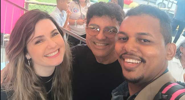 Danylo Oliveira com Moema Bartira e Armando (Divulgação)