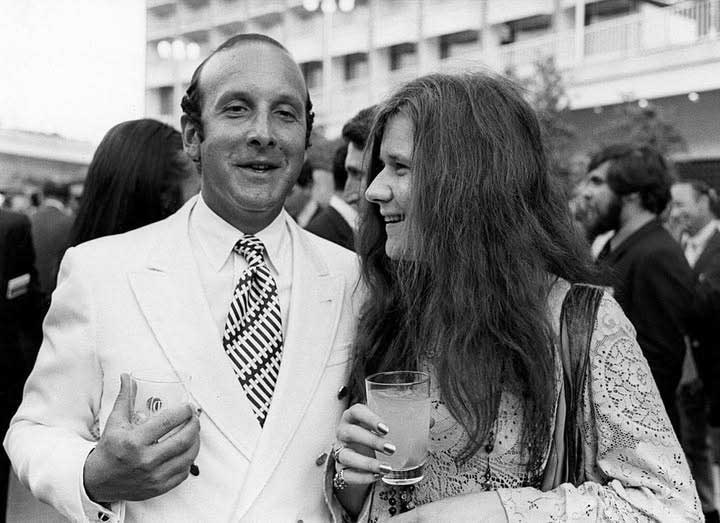 Clive Davis com Janis Joplin - Por Nekesa Mumbi Moody e Maria Sherman para apnews.com (ReproduçãoInstagram)